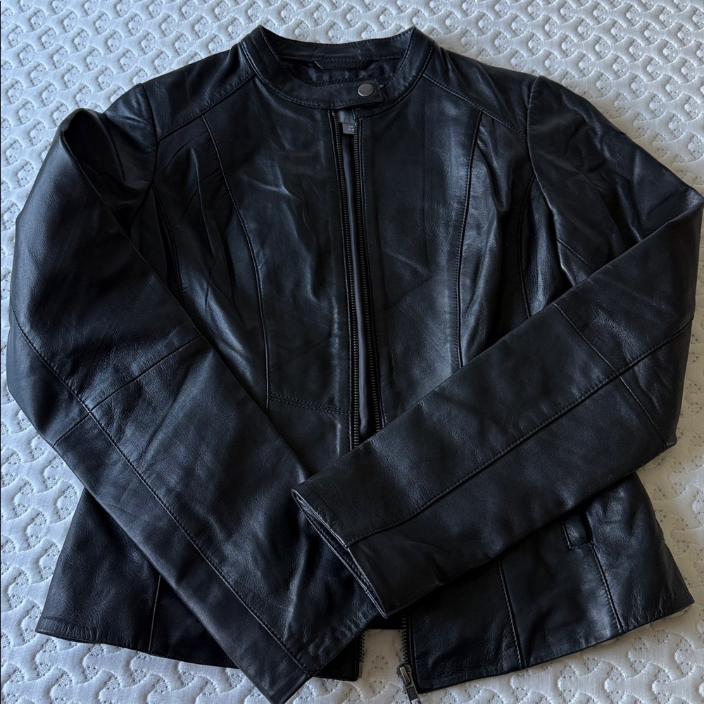 Sears Black Leather woman jacket